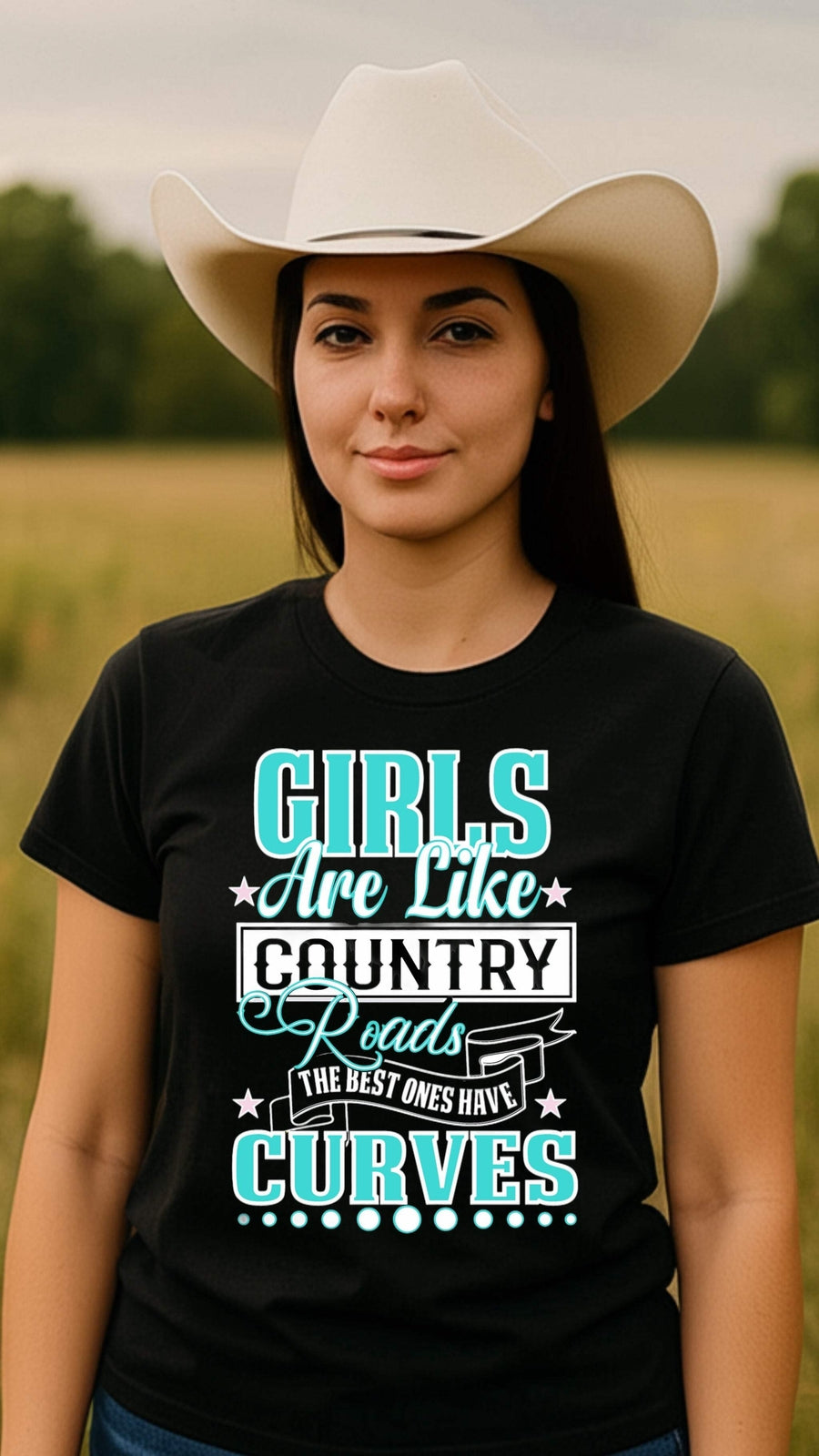 BB’s Country - Girls Are Like Country Roads The Best Ones Have Curves - Tee