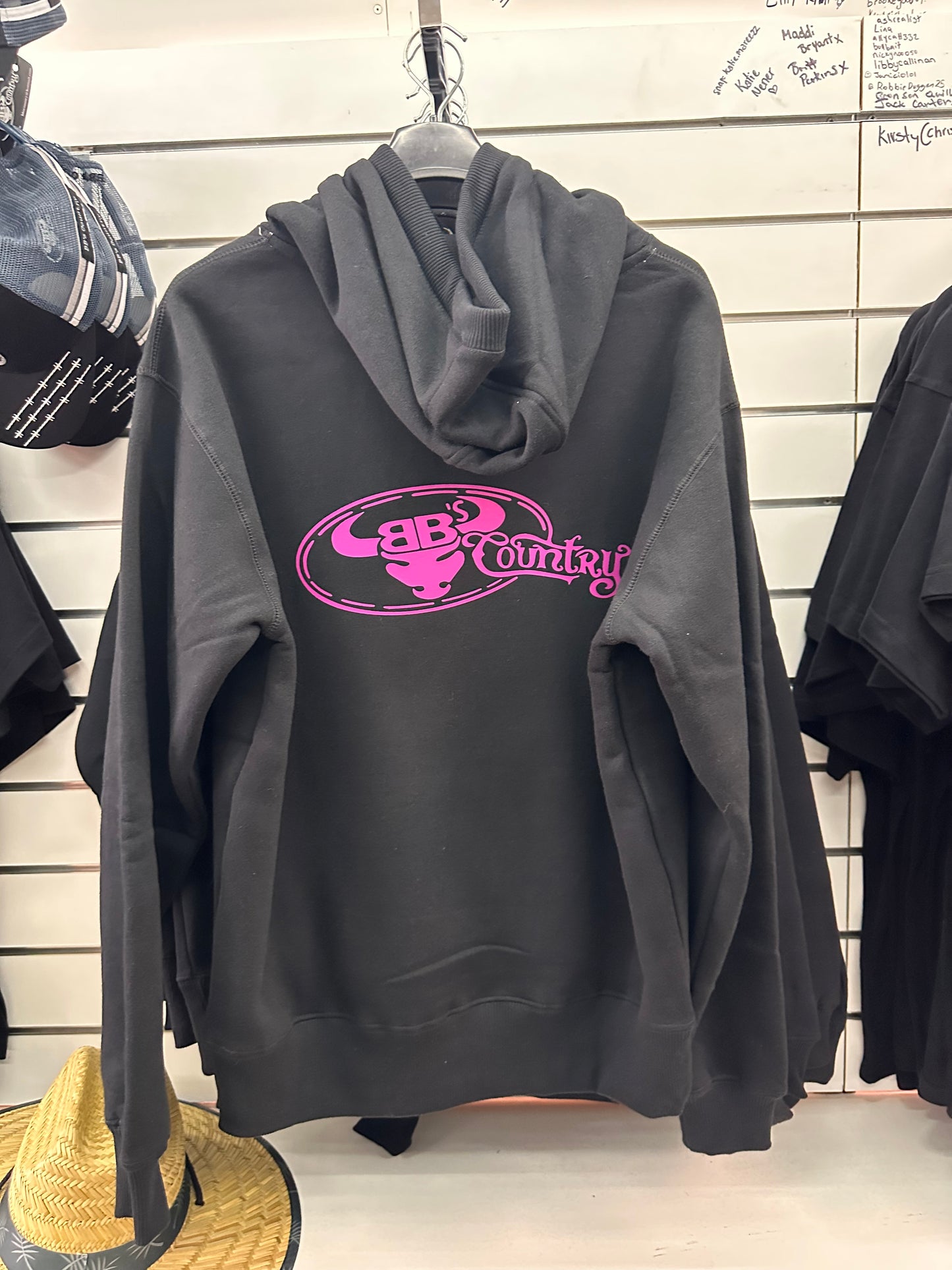 BB’s Country - Hot Pink Logo Hoodie Heavy Weight