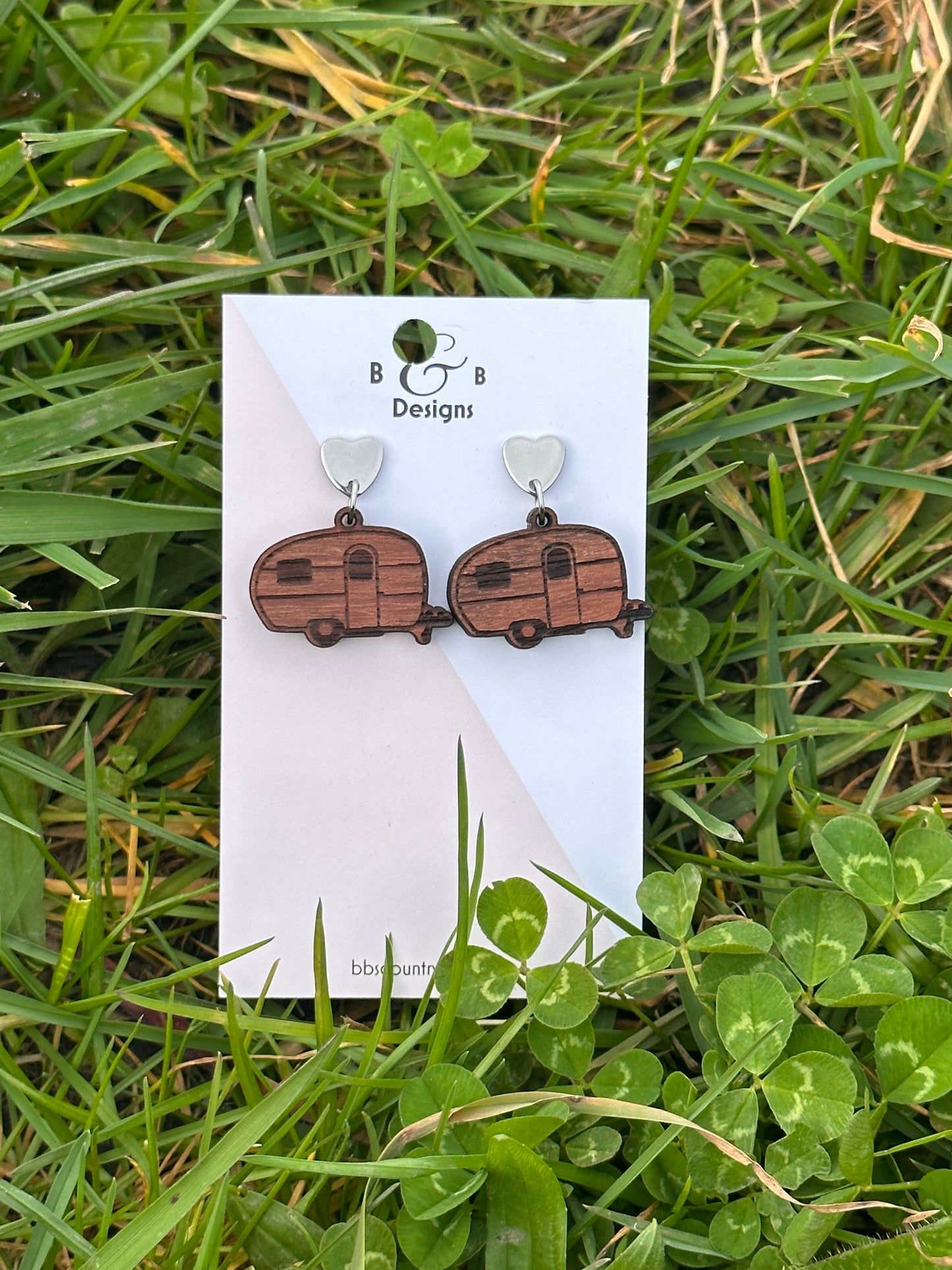 Earring - Camper Stud With Heart