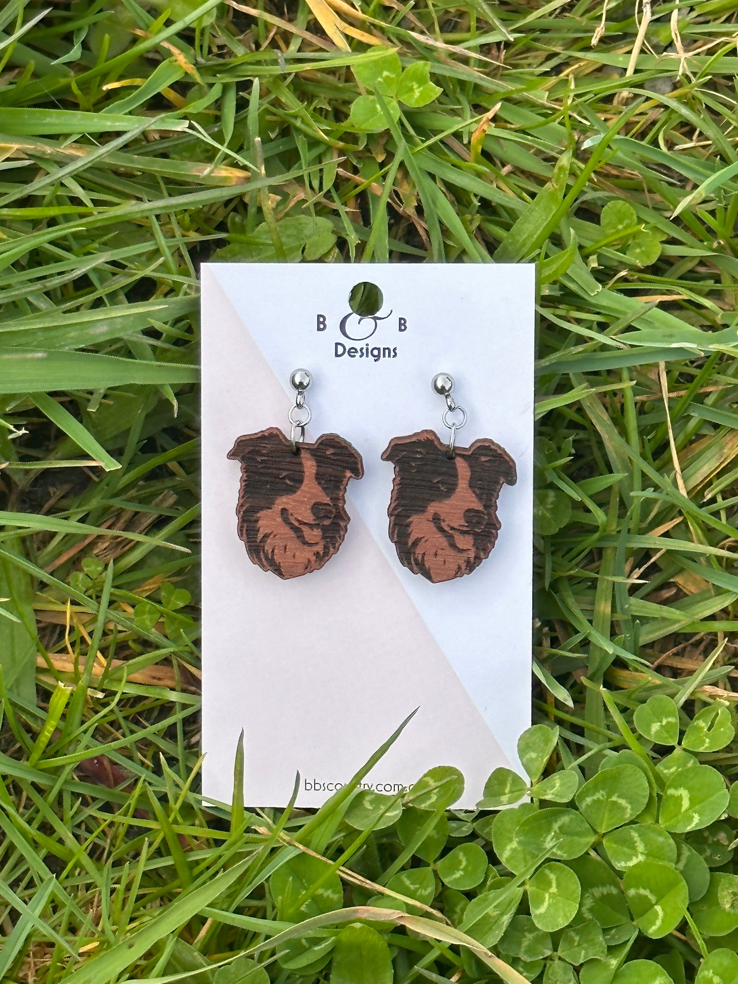 Earring - Collie Dog Stud With Ball