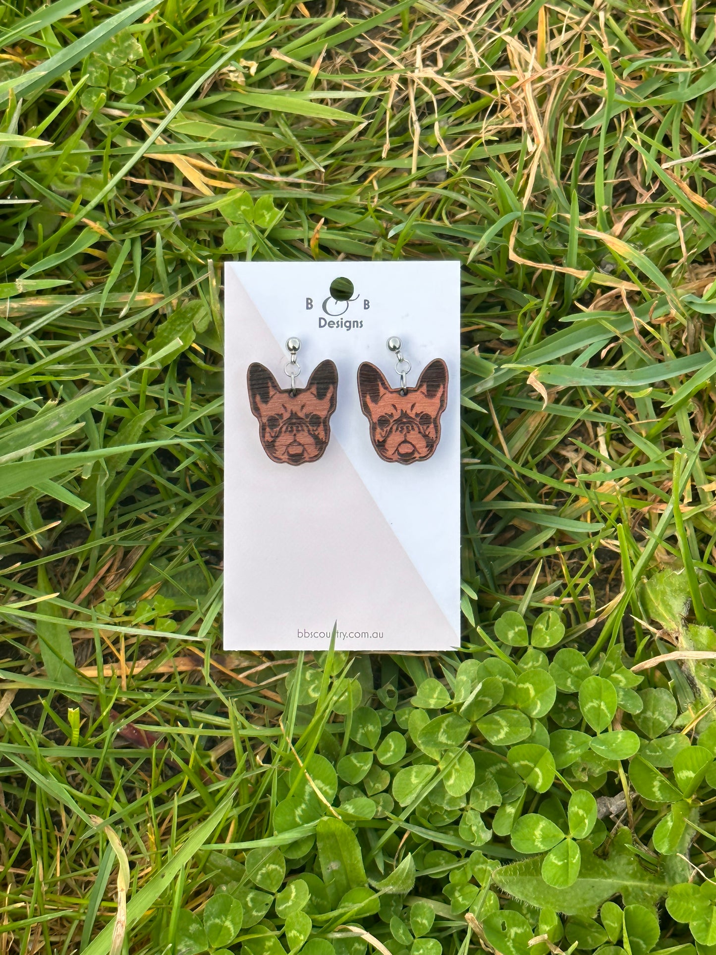 Earring - Pug Dog Stud With Ball