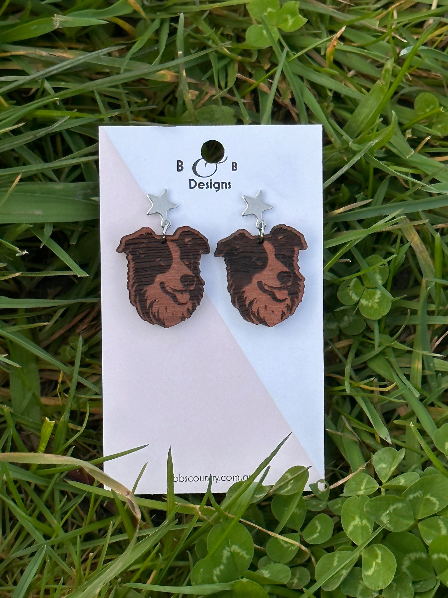 Earring - Collie Dog Stud With Star