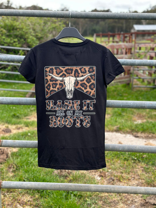 BB’s Country - Blame It On My Roots Ladies Tee