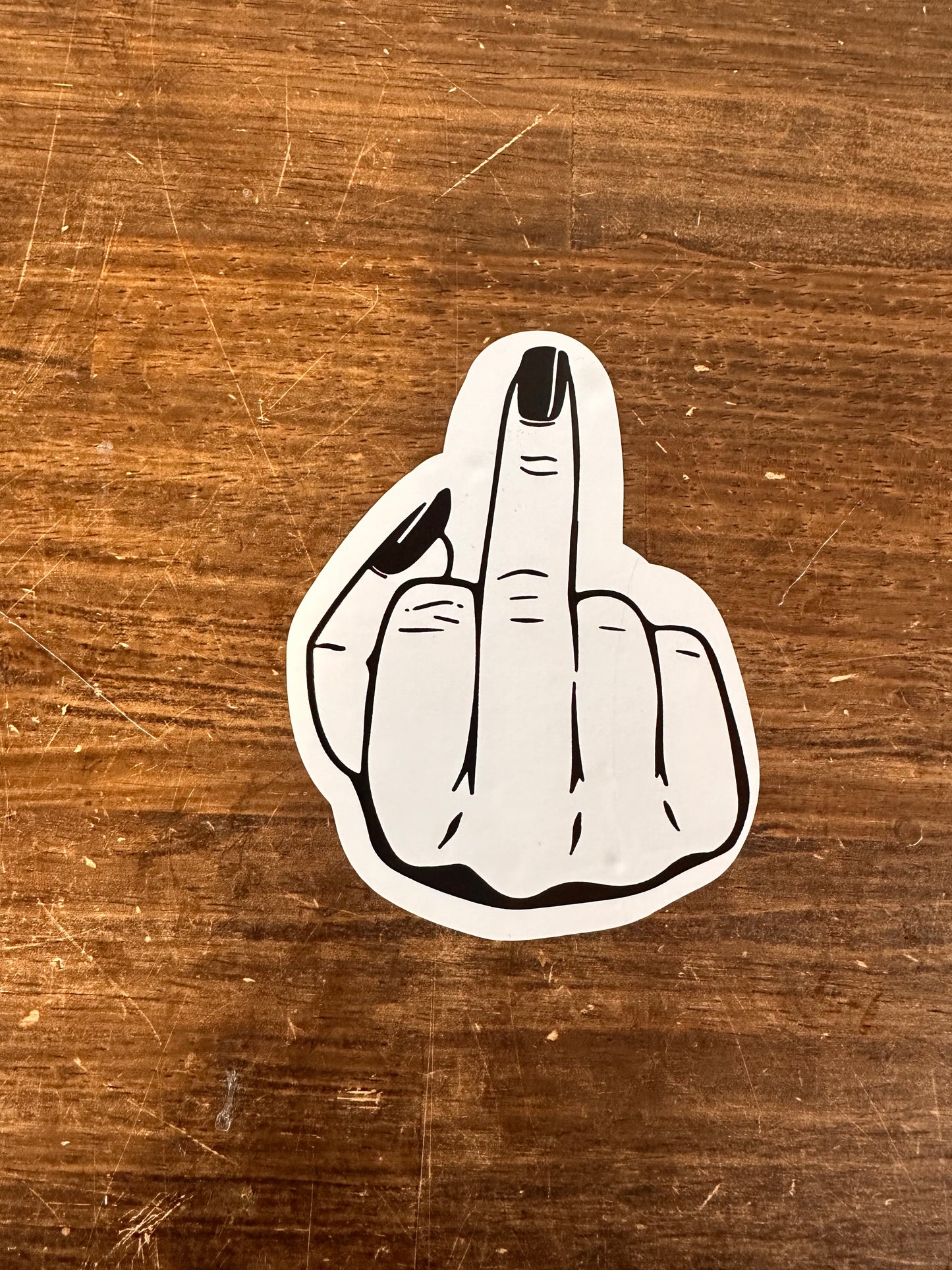 Rude Finger Sticker