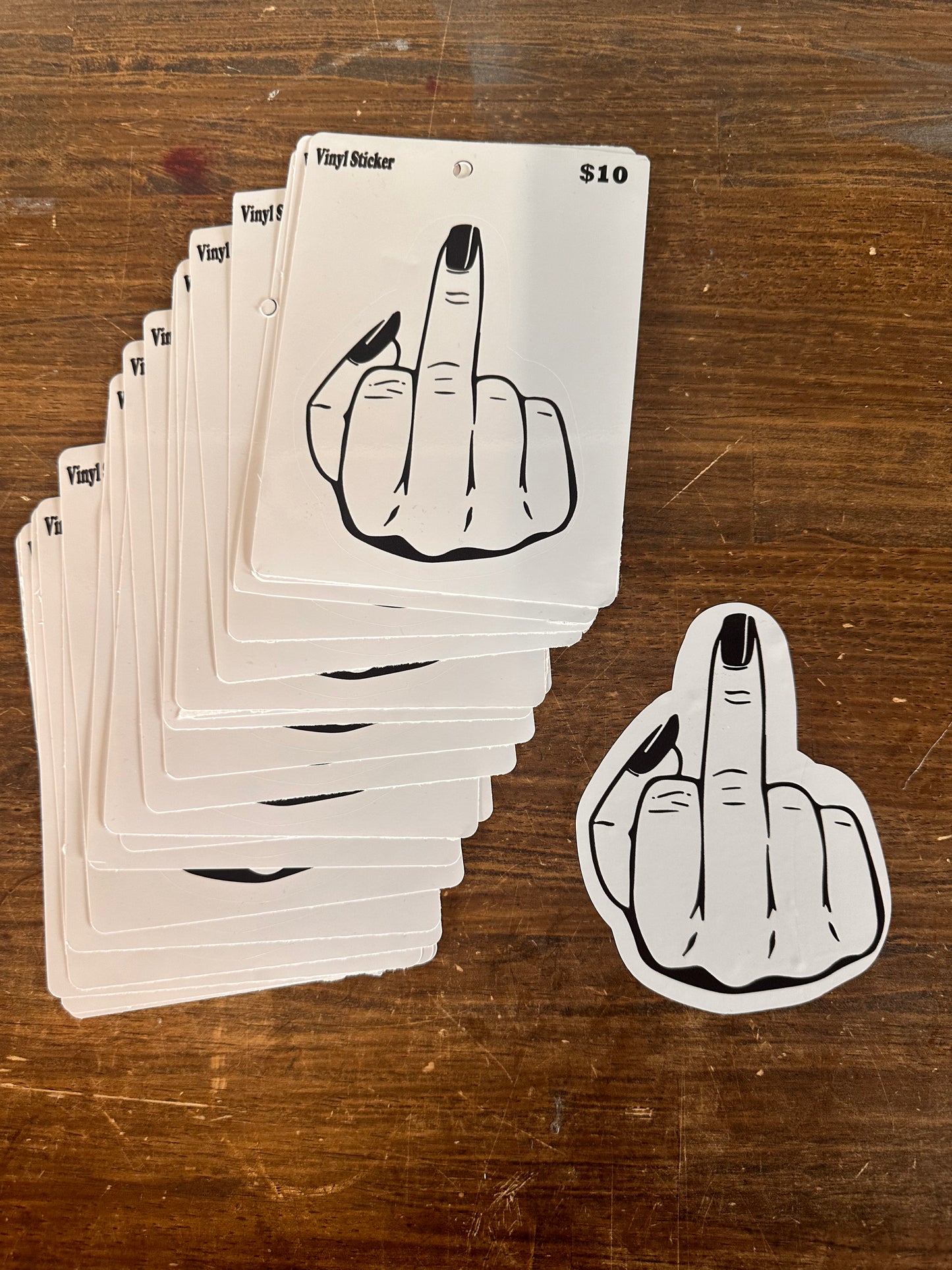 Rude Finger Sticker