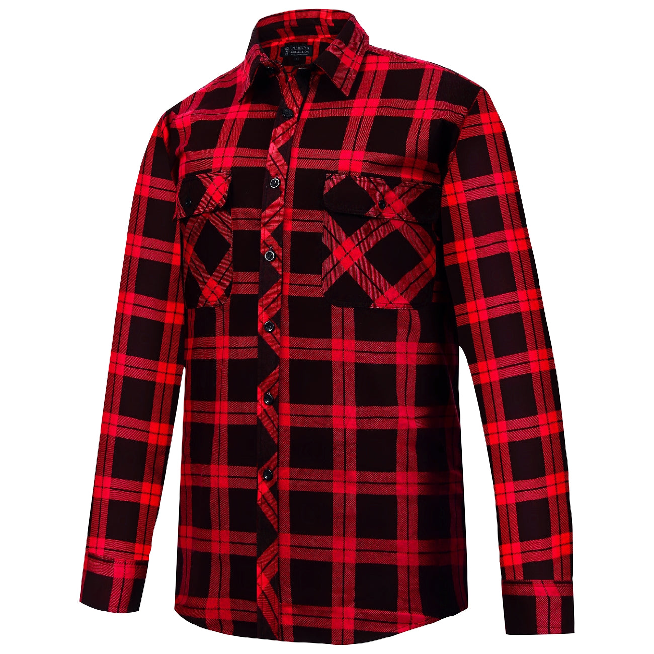 Ritemate Flannie - Full Button Red Check