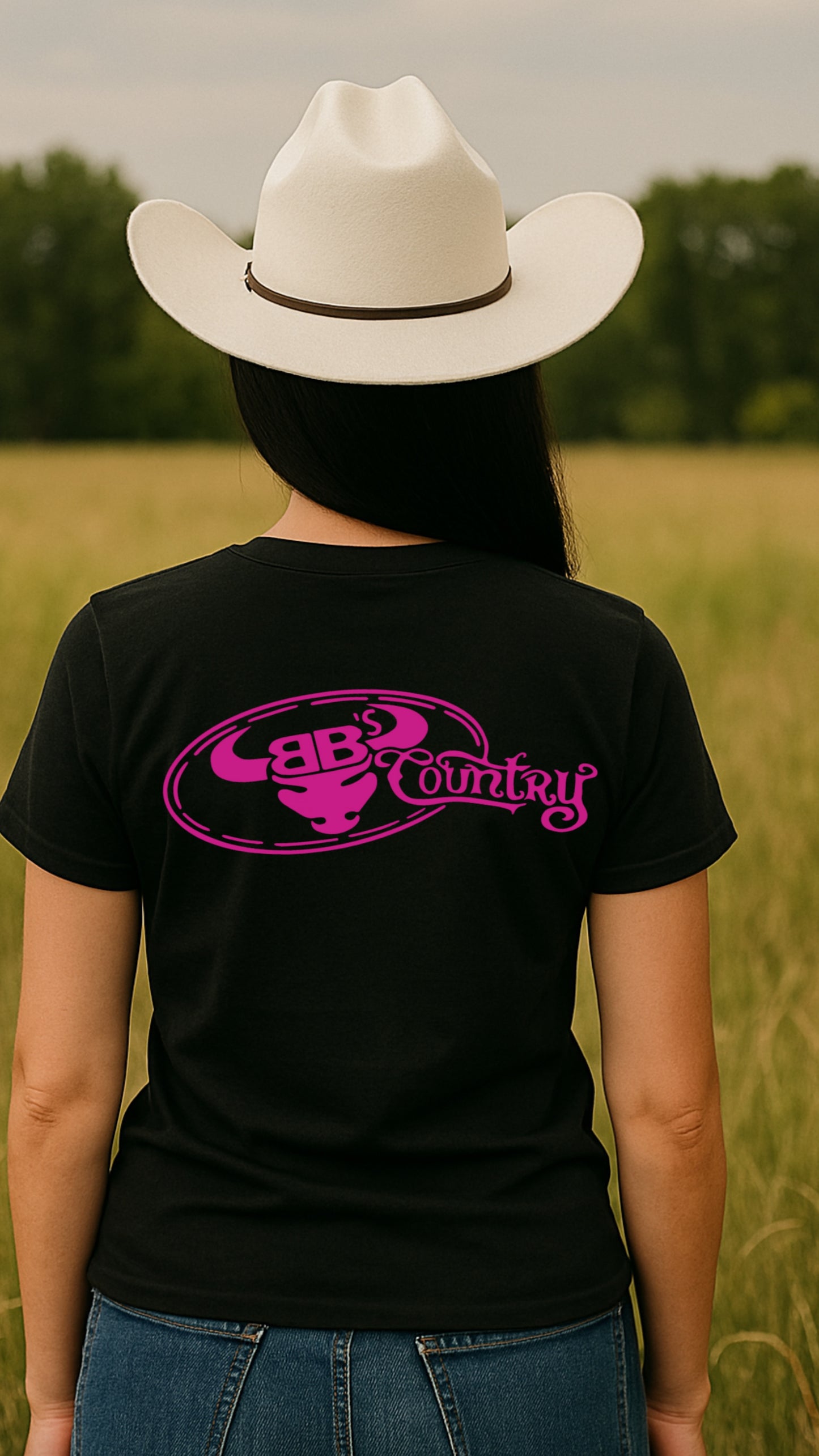BB’s Country - Hot Pink Logo Tee