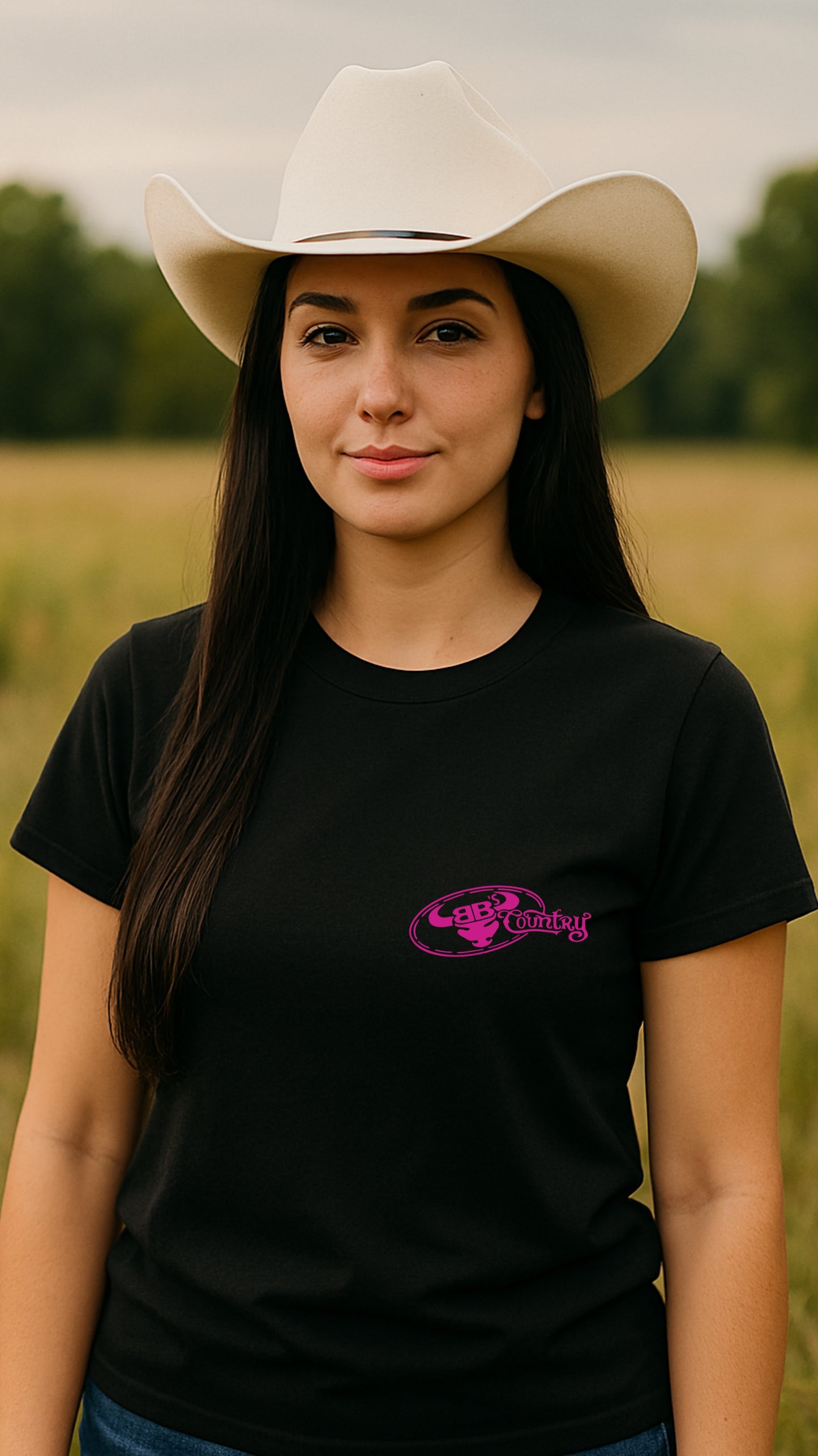 BB’s Country - Hot Pink Logo Tee