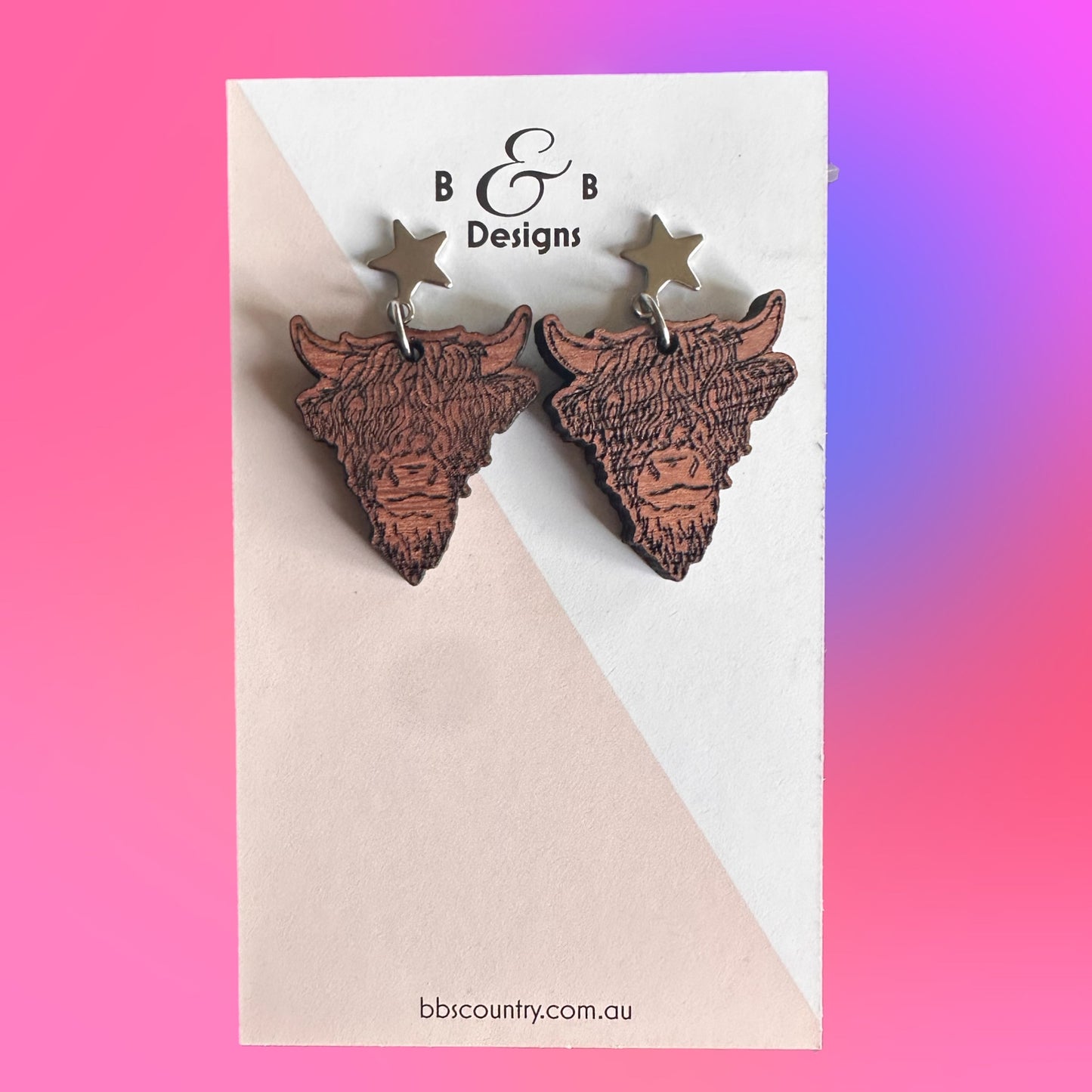 Earring - Highland scruffy Stud With Star