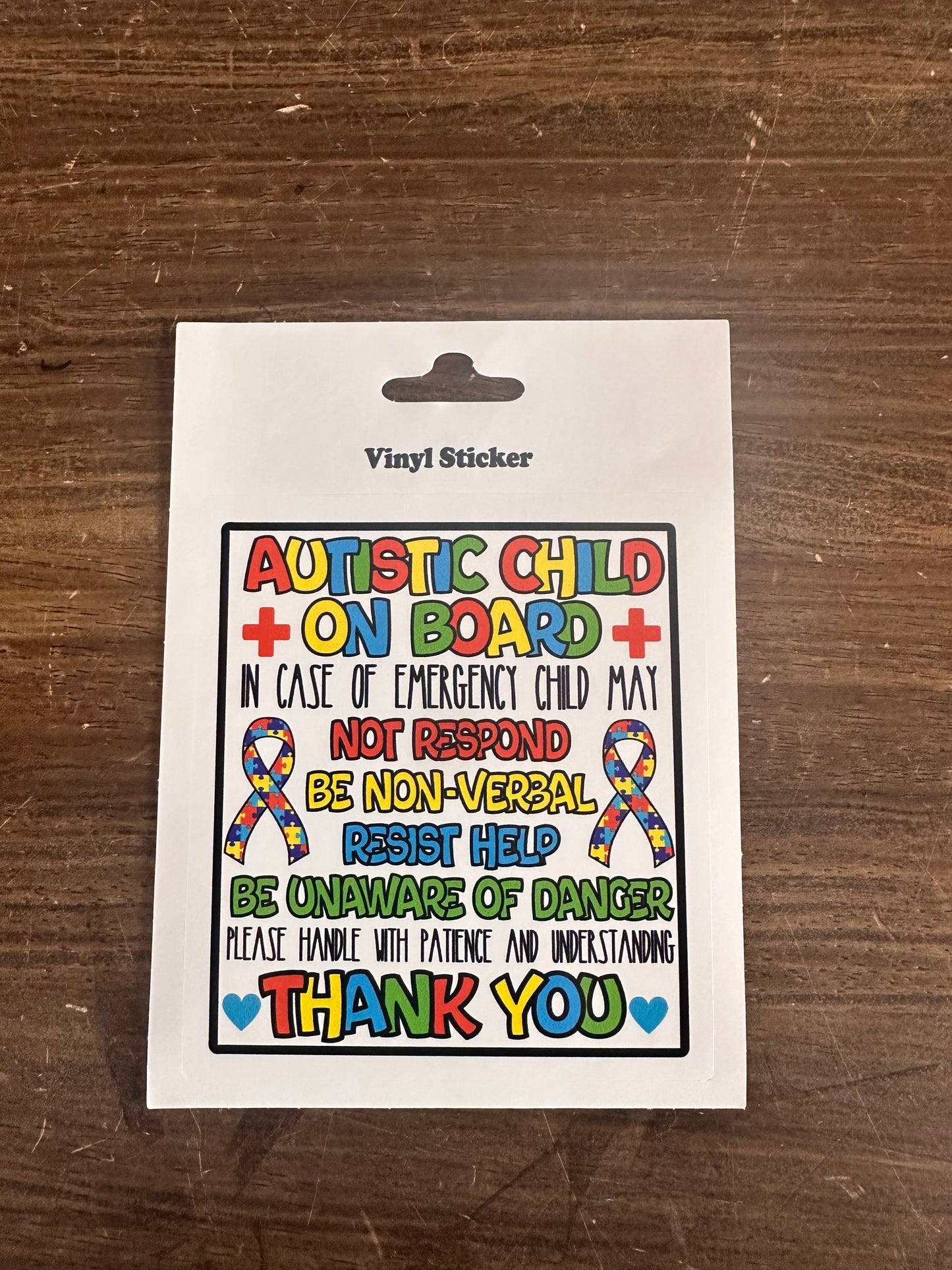 Sticker - Autism Car Window Awareness