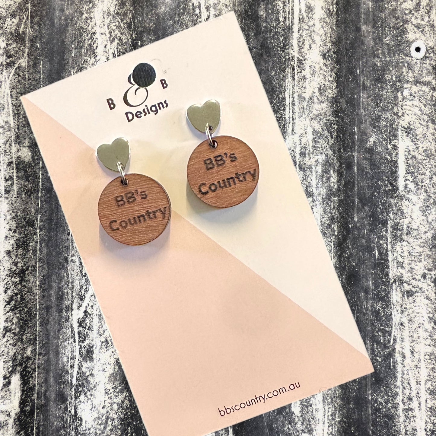 Earring - BB’s Country Stud With Heart