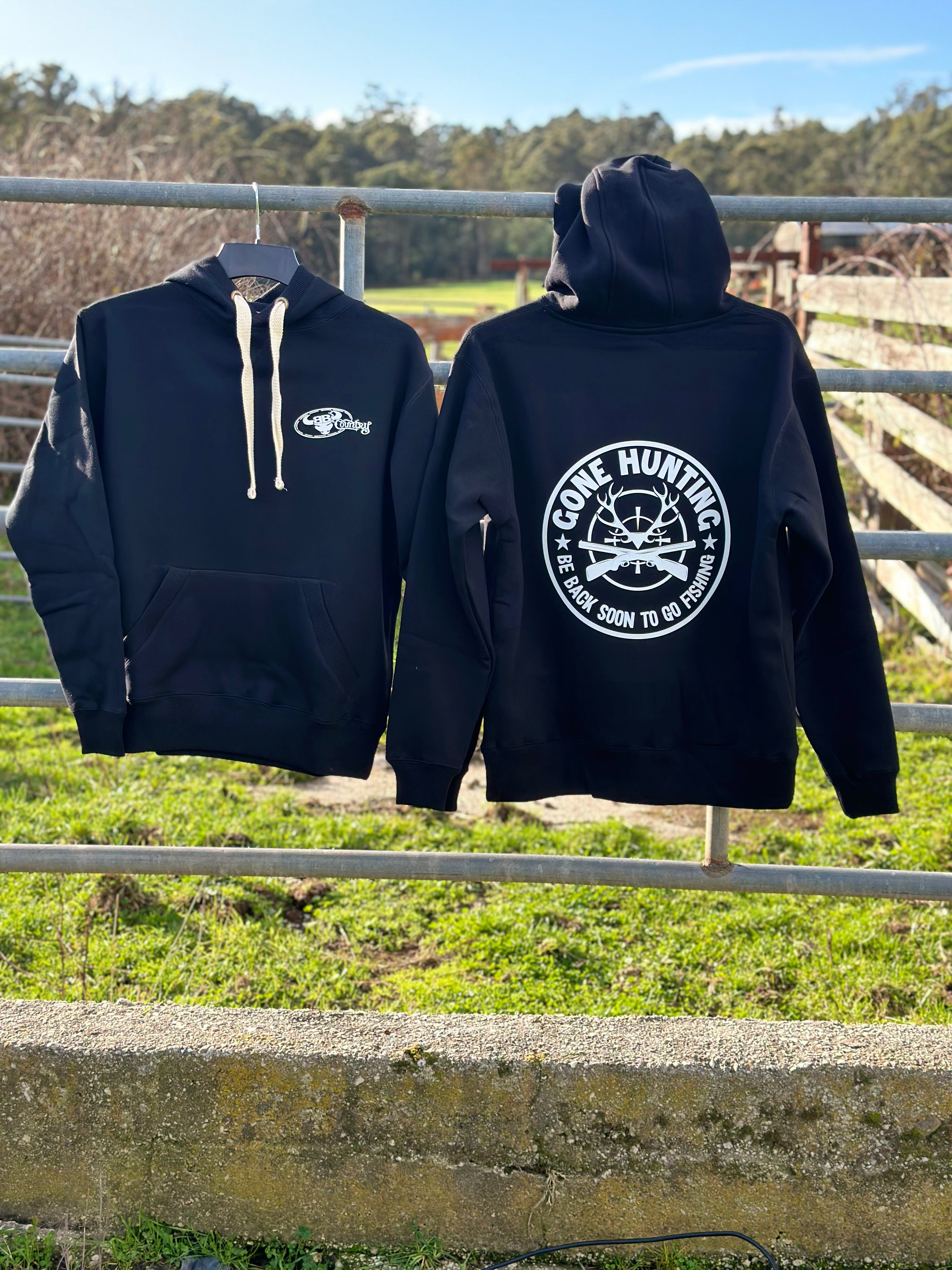 BB s Country Gone Hunting Be Back Soon To Go Fishing Hoodie BB s Country