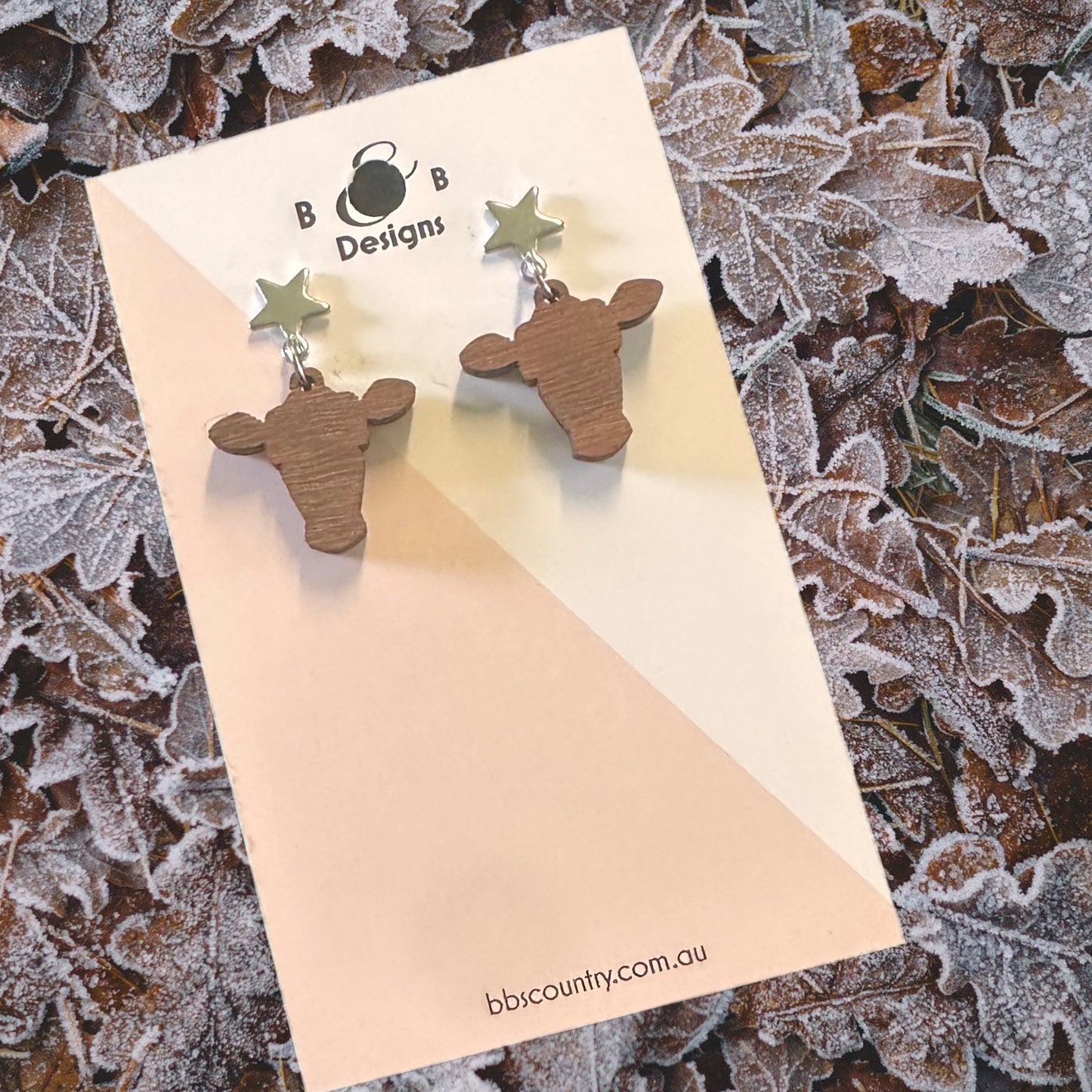 Earring - Cow Stud With Star
