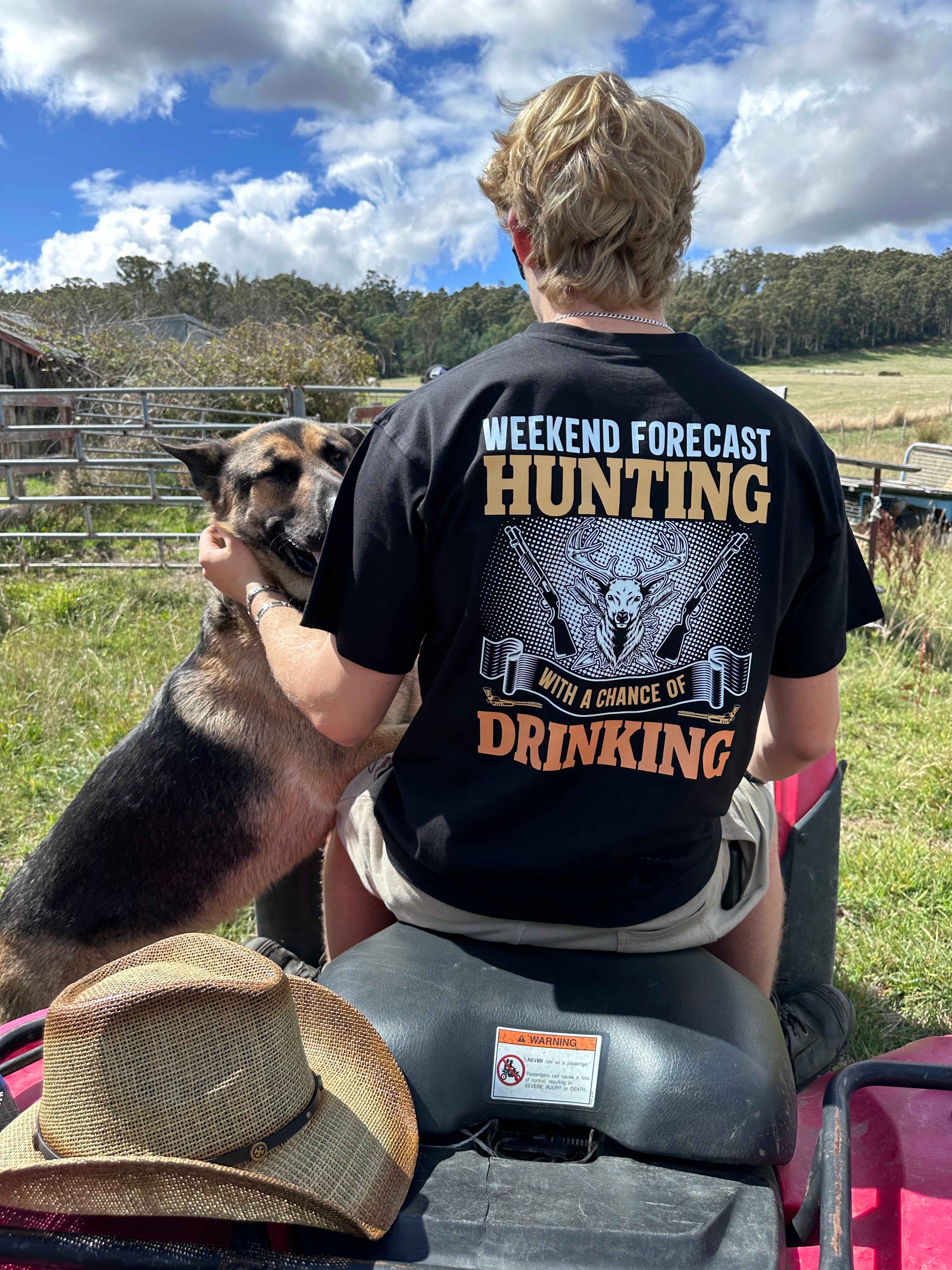 Weekend Forecast Hunting With A Chance Of Drinking Unisex Tee – BB's Country
