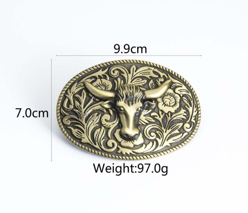 Belt Buckle - Bullhorn Head