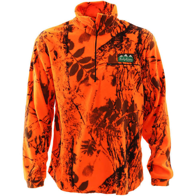 Ridgeline Micro Long Sleeve Zip Shirt Blaze Camo