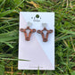 Earring -  Cow Face Stud With Heart