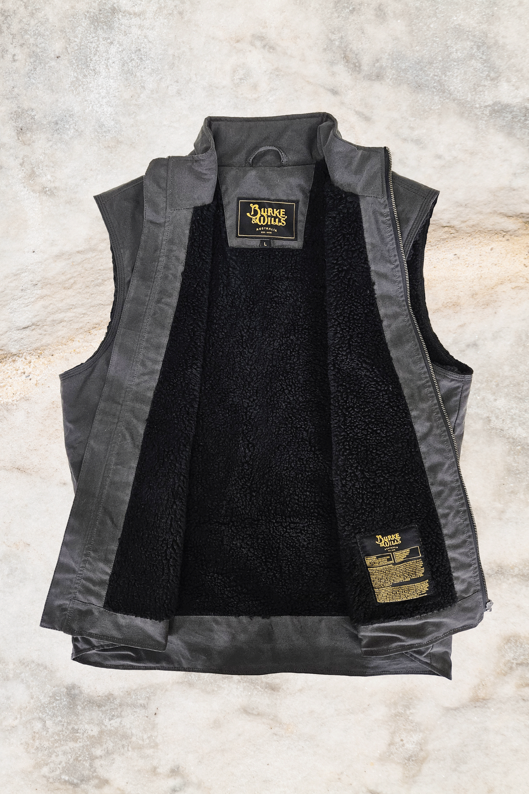 Burke & Wills - Men’s Stockman Vest Gravel