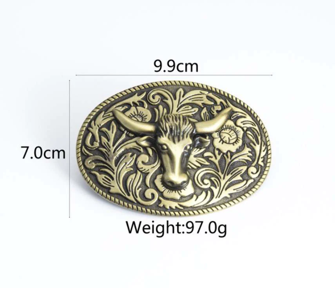 Belt Buckle - Bullhorn Head