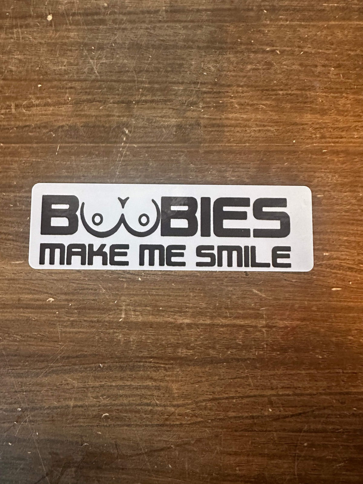 Boobies Make Me Smile Sticker 2 Pack