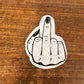 Rude Finger Sticker