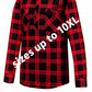 Ritemate Flannie - Half Button Red Check