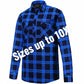 Ritemate Flannie - Half Button Blue Check