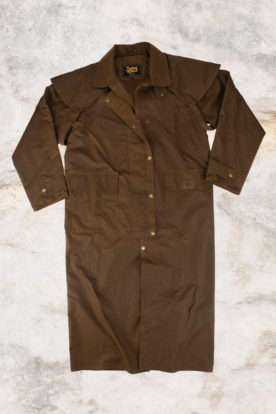 Burke & Wills - Men’s Stockman Long Coat Bronze