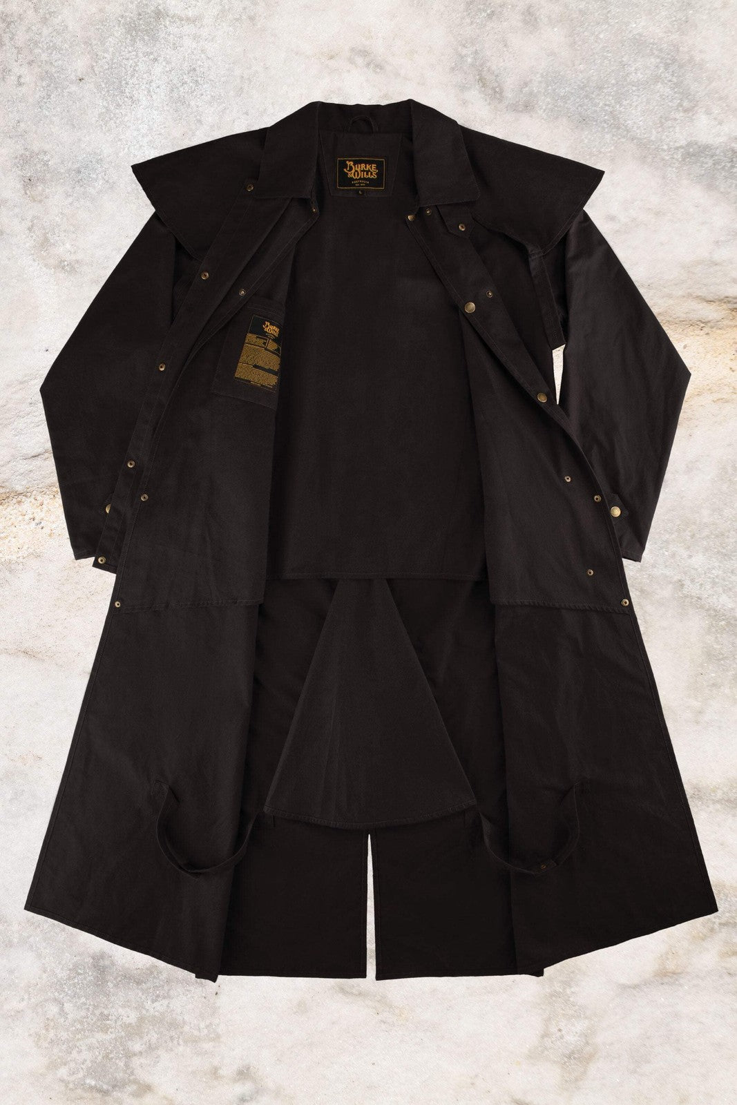 Burke & Wills - Men’s Stockman Long Coat Brown