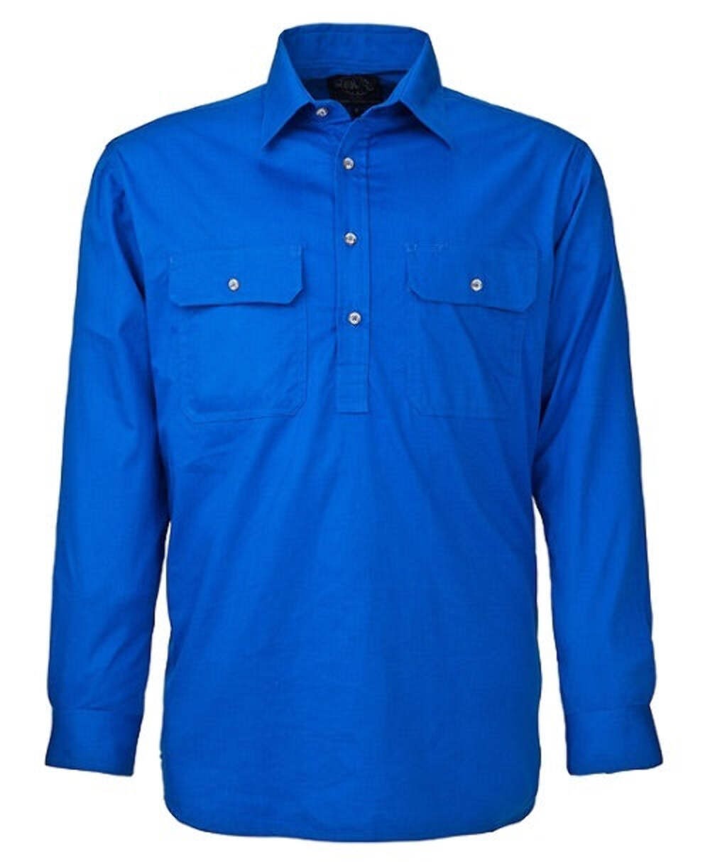 Ritemate - Ladies Cobalt Blue Half Button