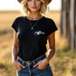 BB’s Country - I’m A Mud & Mascara Kinda Girl Hot Pink  & White Print Tee