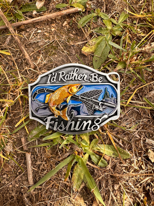 Belt Buckle - I’d Rather Be Fishing