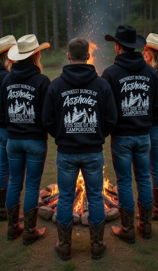BB’s Country- Unisex Heavy Weight Hoodie Drunkest Bunch Of Assholes