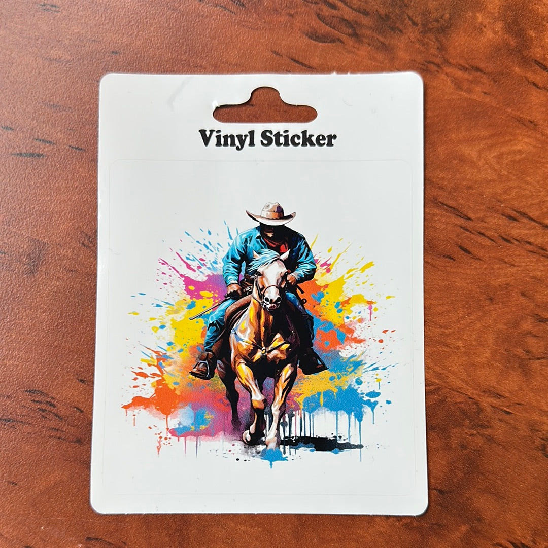 Sticker - Water Colour Cowboy