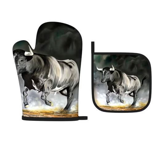 BB’s Country - Bull 4 Oven Mit Set