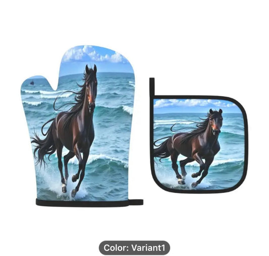 BB’s Country - Horse Oven Mit Set