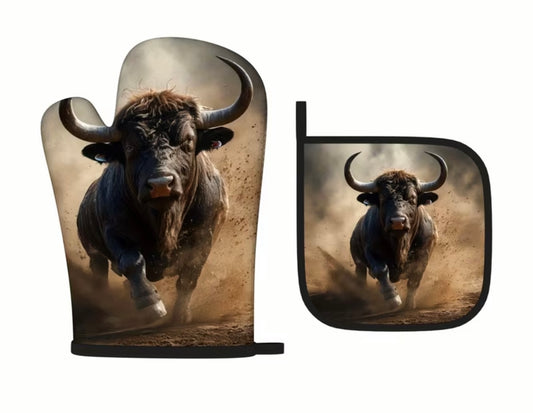 BB’s Country - Bull 3 Oven Mit Set