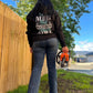 BB’s Country - I’m A Mud & Mascara Kinda Girl Hoodie Aqua & White Print