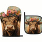 BB’s Country - Highland Cow Oven Mit Set