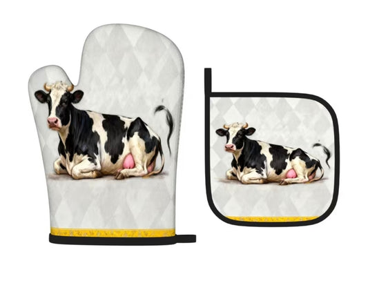 BB’s Country - Cow 4 Oven Mit Set