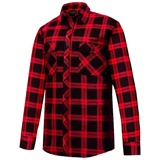Ritemate Flannie - Full Button Red Check