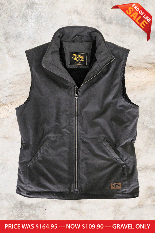 Burke & Wills - Men’s Stockman Vest Gravel