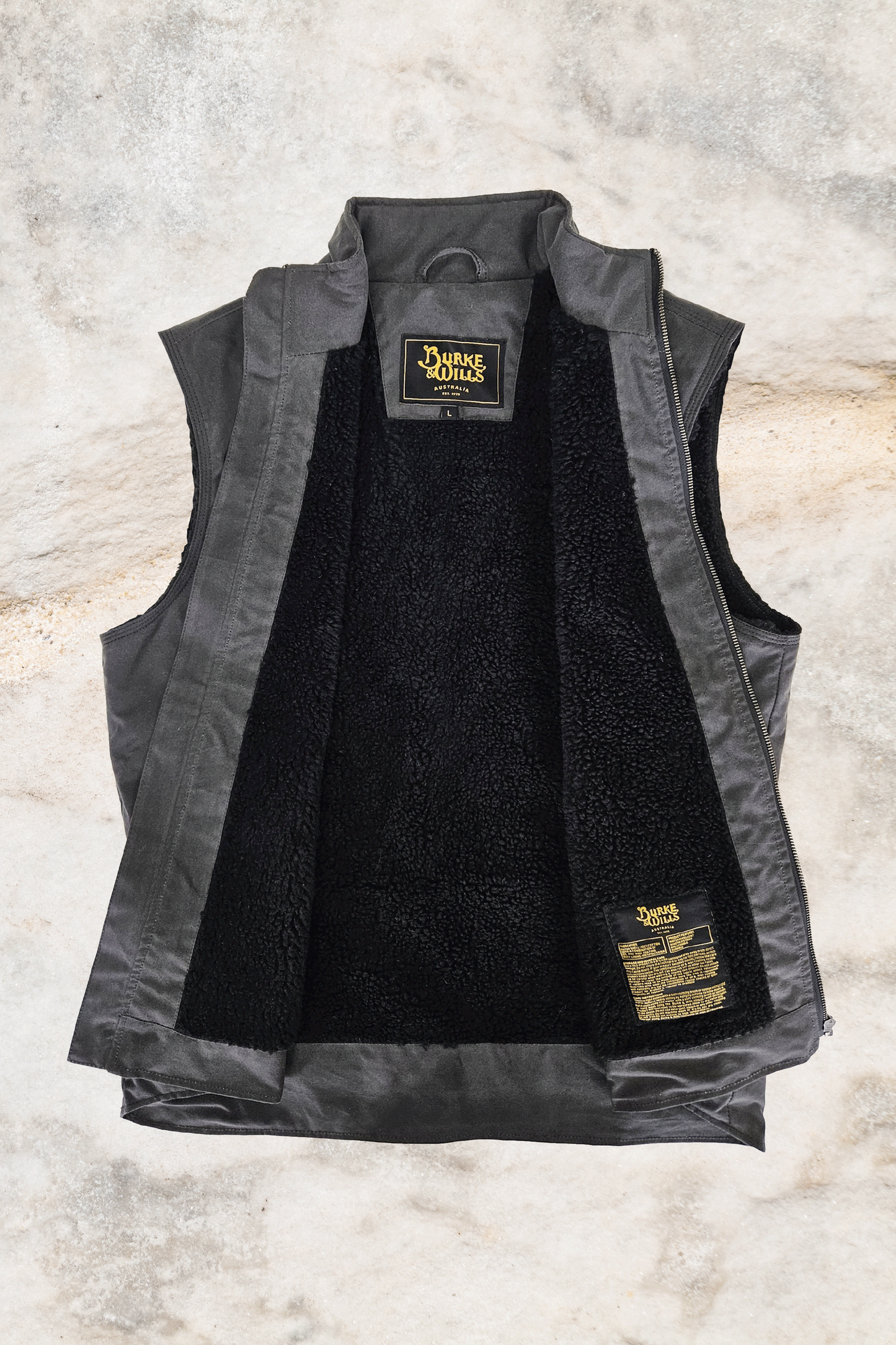 Burke & Wills - Men’s Stockman Vest Gravel