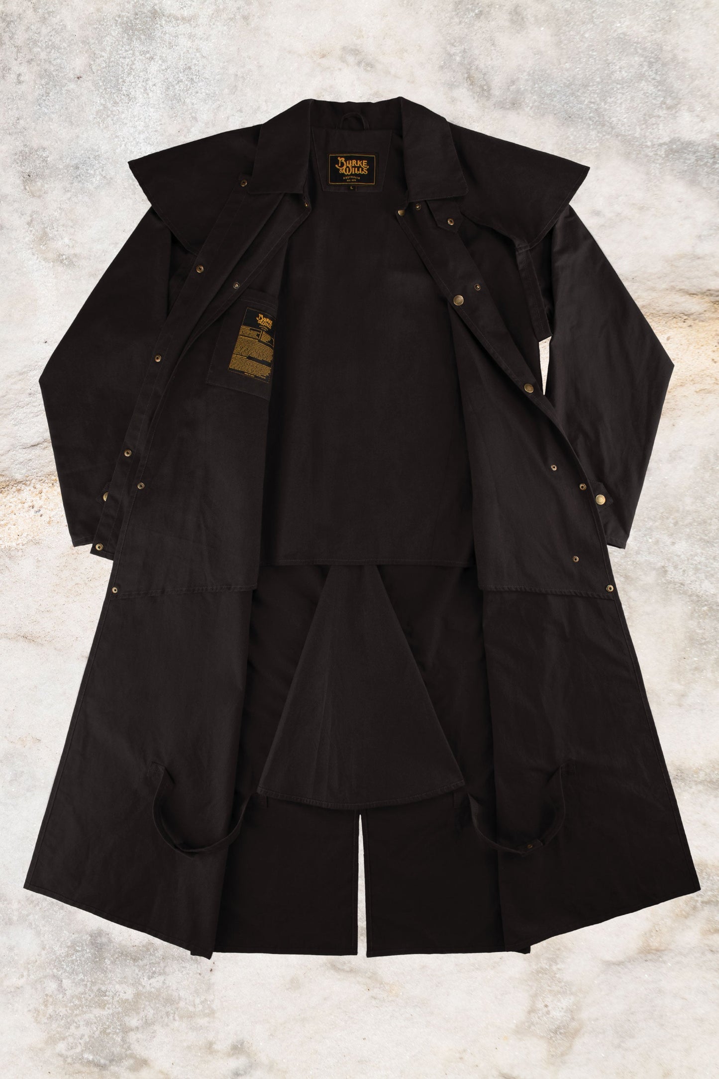 Burke & Wills - Men’s Stockman Long Coat Brown