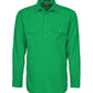 Ritemate - Mens kelly Green L/S Pilbara Half Button