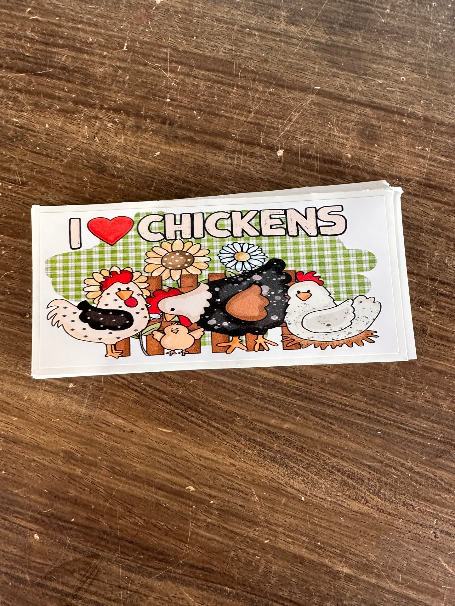 Sticker - I love Chickens