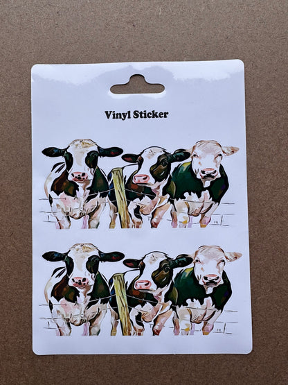 Sticker - Water Colour Dairy Cowsa