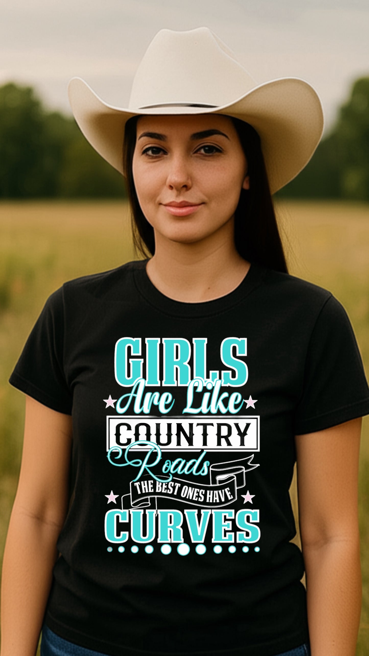 BB’s Country - Girls Are Like Country Roads The Best Ones Have Curves - Tee