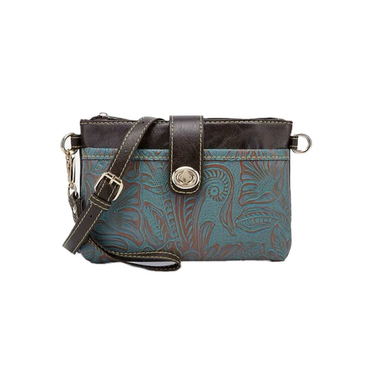 BB’s Country -Turquoise Blue Tooled Handbag
