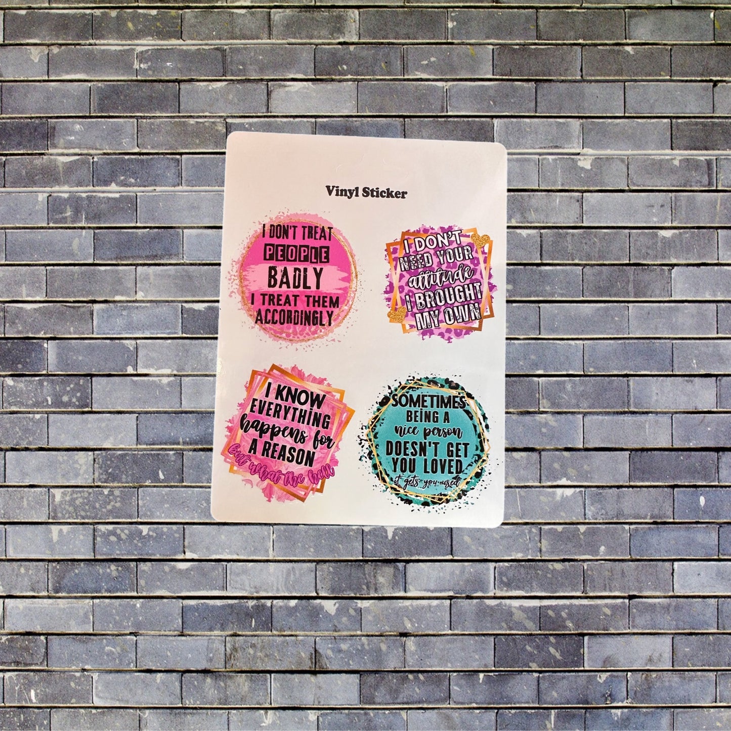 Sticker - 4 x Cheeky Quotes